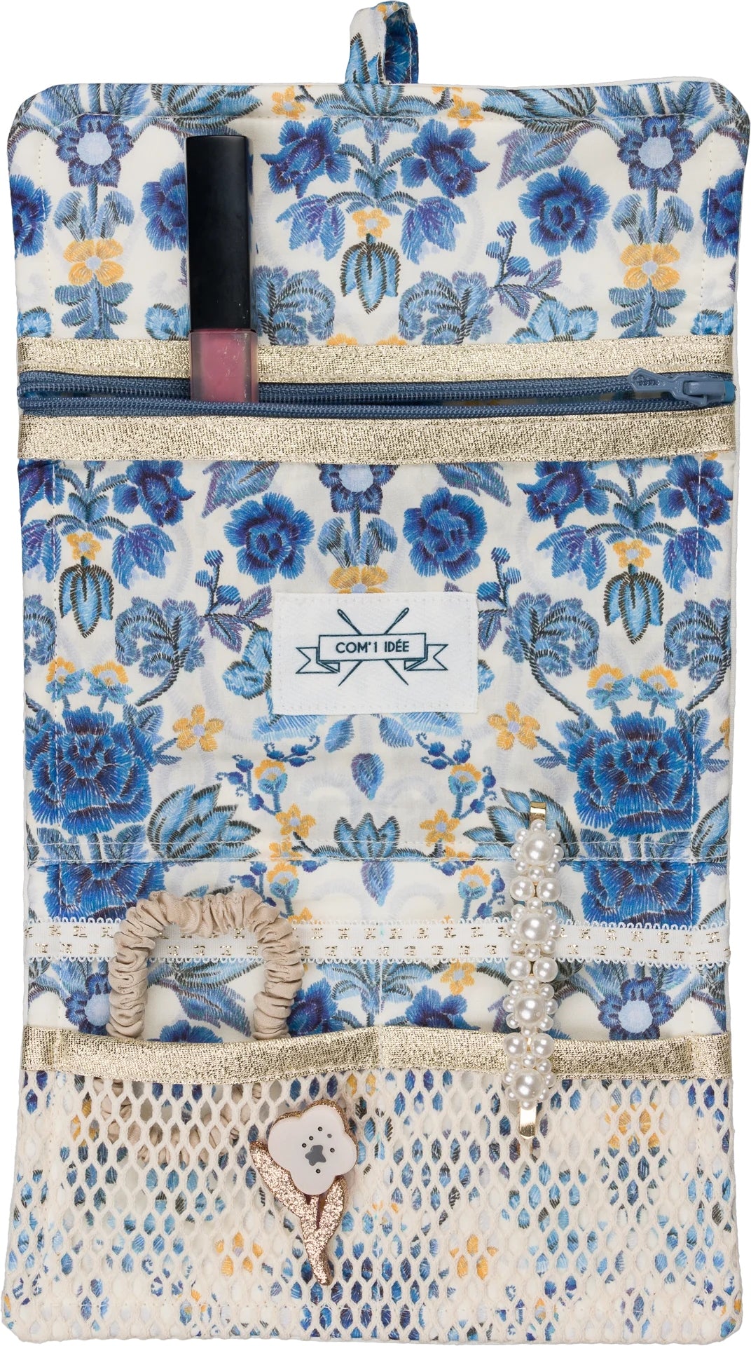 Kit Couture Pochette Beauté “Paulette” – Liberty & Matelassé Coton DIY Com'1 Idée