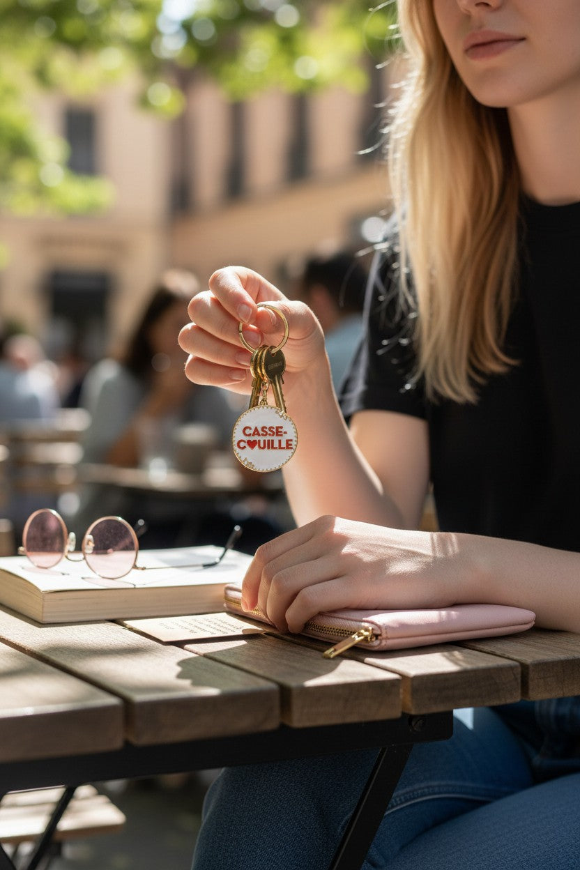Porte-Clés Paillettes Casse-Couille – Cadeau Femme Fun & Original JOY!
