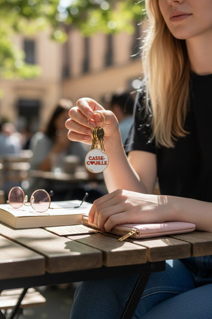 Porte-Clés Paillettes Casse-Couille – Cadeau Femme Fun & Original JOY!