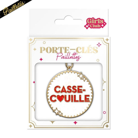 Porte-Clés Paillettes Casse-Couille – Cadeau Femme Fun & Original JOY!