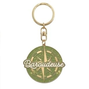 Porte-clés Paillettes Baroudeuse – Accessoire Cadeau Femme Fun et Brillant JOY!