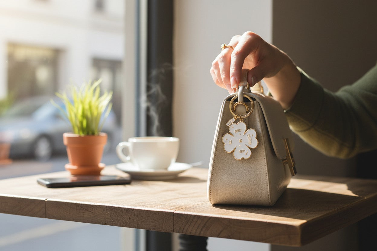 Porte-clés Don't Lose Me en émail doré – accessoire fun pour clés All the ways to say