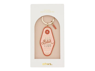 Porte-clés Motel Bad Bitch Club en émail doré – accessoire rétro All the ways to say