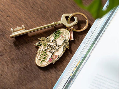 Porte-clés Motel Plant Addict en émail doré – accessoire plantes All the ways to say