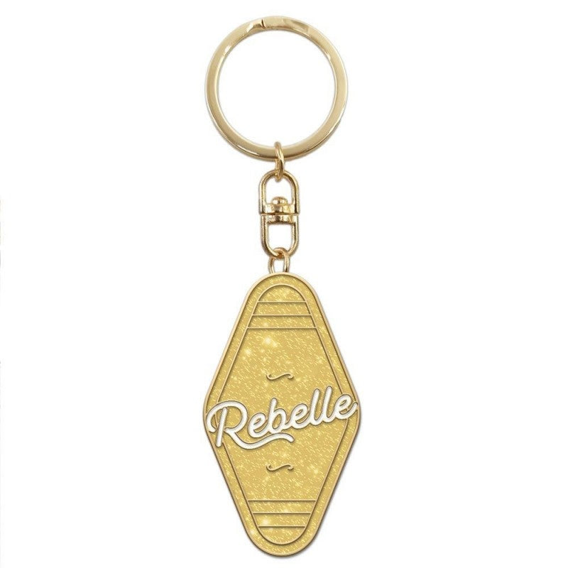 Porte-clés paillettes Rebelle – Porte-clés rétro brillant | Joy Cadeaux JOY!