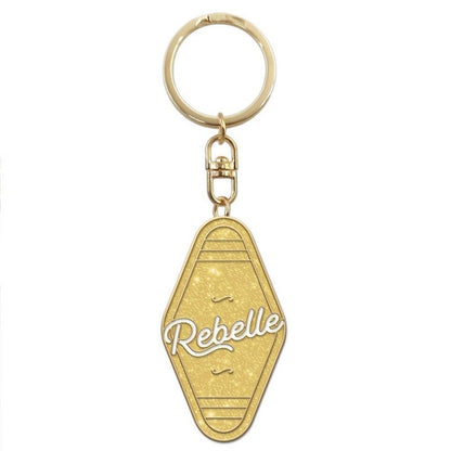 Porte-clés paillettes Rebelle – Porte-clés rétro brillant | Joy Cadeaux JOY!