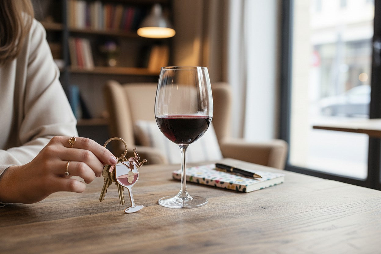 Porte-clés Tipsy en émail doré – accessoire fun et original All the ways to say