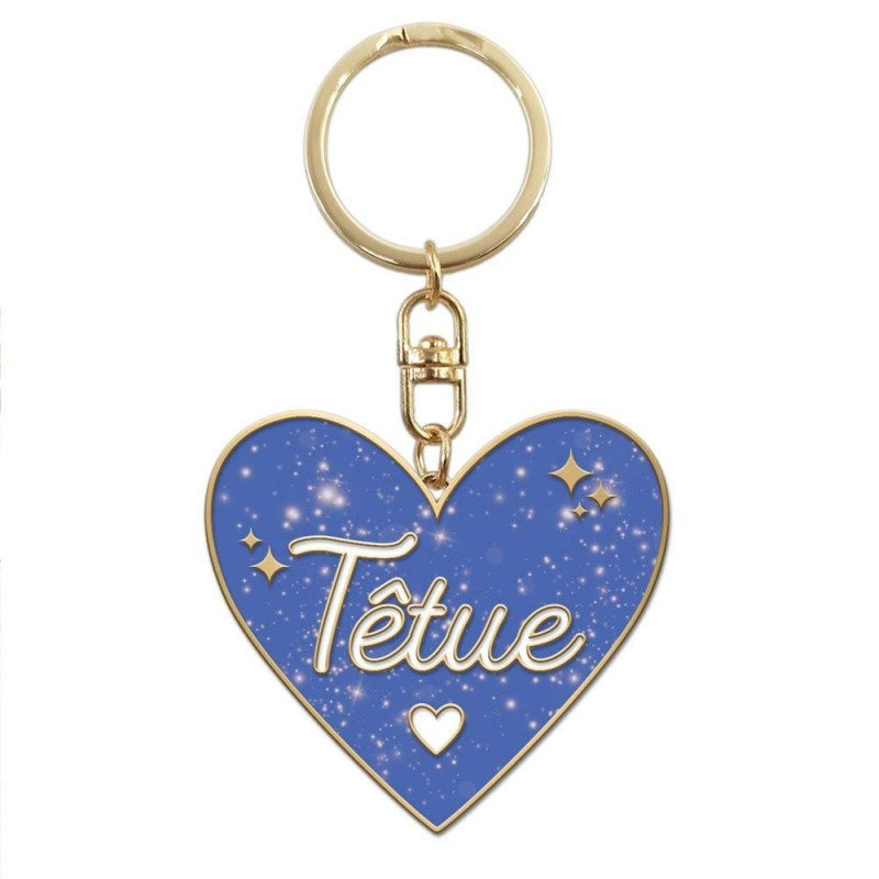 Porte-clés cœur paillettes Têtue – Porte-clés brillant et fun | Joy Cadeaux JOY!