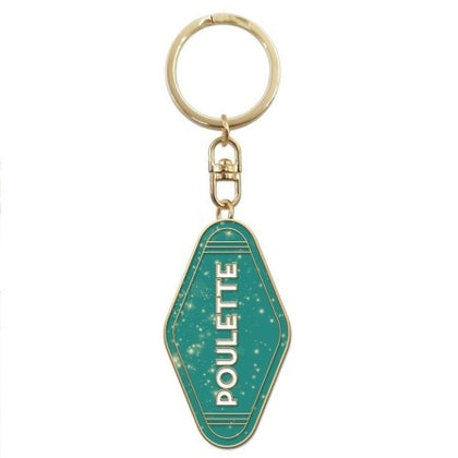 Porte-clés paillettes Poulette – Porte-clés rétro humoristique | Joy Cadeaux JOY!