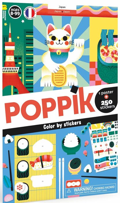 Poster Créatif JAPON + 270 Stickers – Activité Créative dès 8 ans poppik