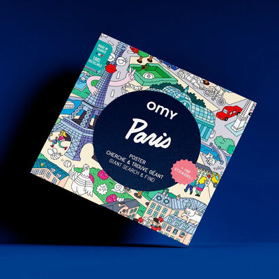 Poster Géant Cherche & Trouve Paris OMY avec 100 Stickers omy