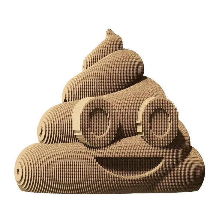 Puzzle 3D Poop Emoji – Sculpture en Carton Recyclé CARTONIC® Cartonic