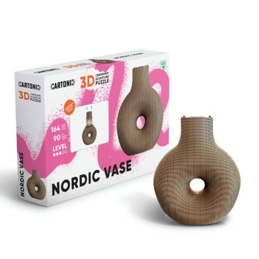 Puzzle 3D Vase Nordique – Sculpture en Carton Recyclé CARTONIC Cartonic