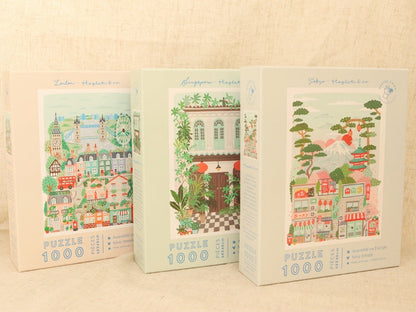 Puzzle London 1000 Pièces – Hoglet & Co x La Petite Épicerie | Collection Quatre Coins LA PETITE EPICERIE