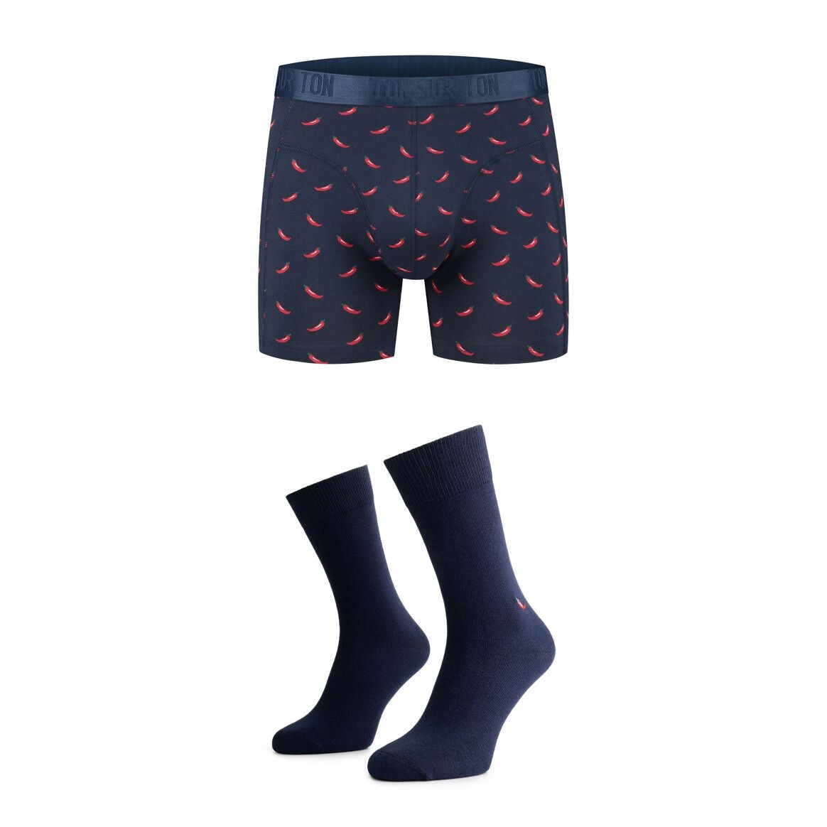 Red Hot – Coffret homme boxer & chaussettes assortis – Coton bio GOTS Ton sur Ton