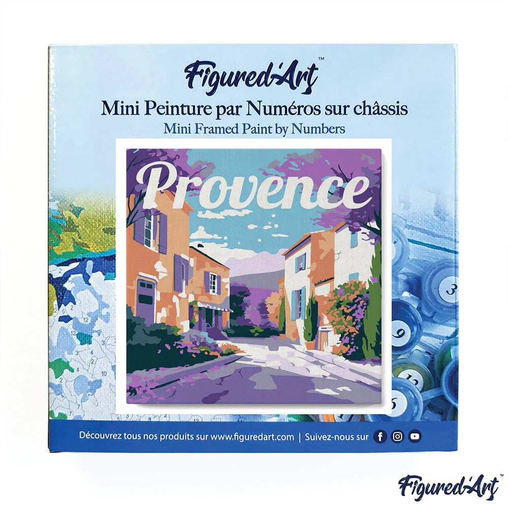 Mini Peinture par Numéros avec cadre Printemps en Provence Figured'art