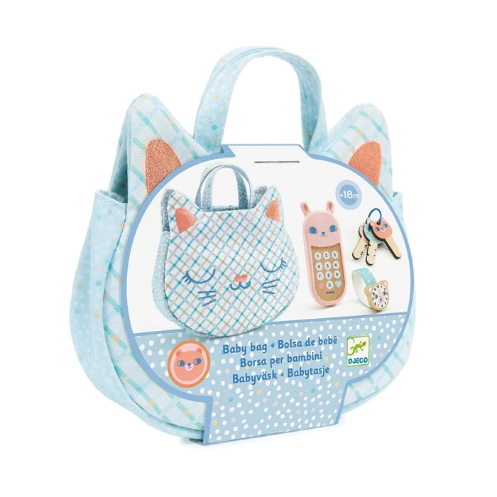 Sac Bébé Chat Djeco avec accessoires de jeu d'imitation