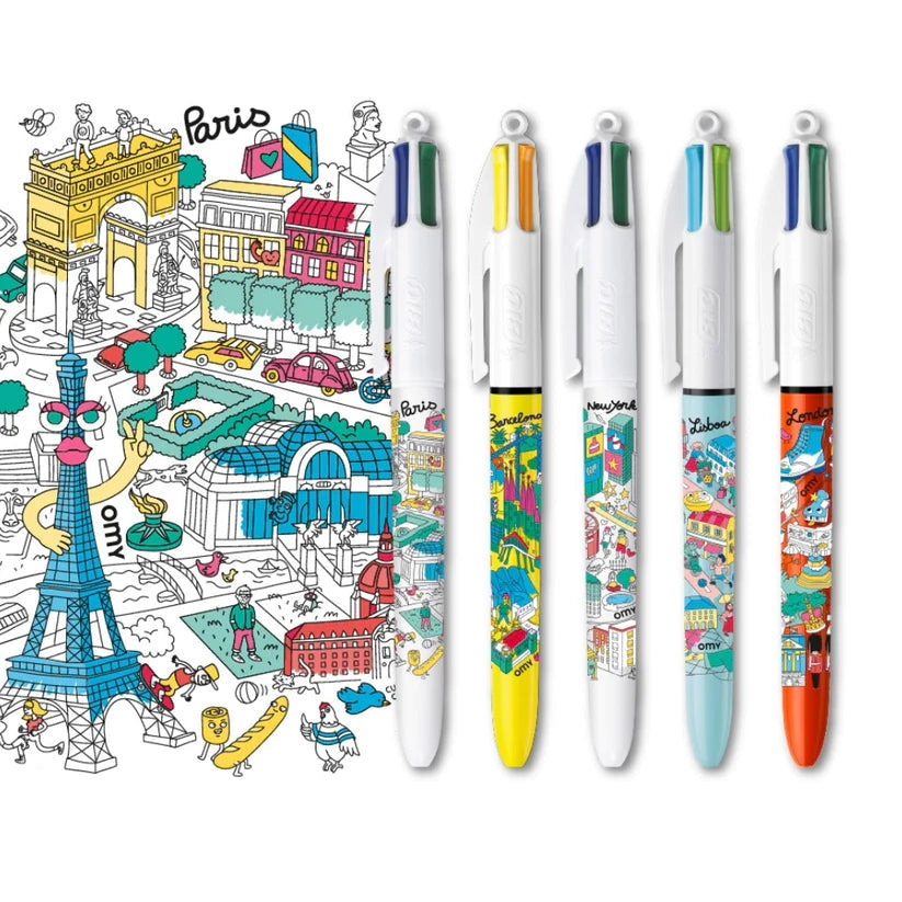 BIC x OMY - COFFRET 5 STYLOS CITIES omy