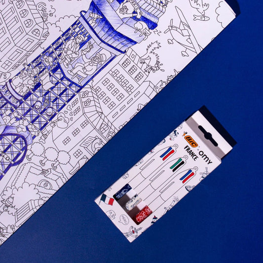 BIC x OMY - COFFRET 3 STYLOS FRANCE omy