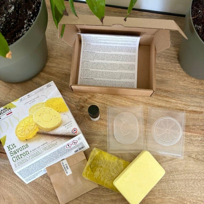 Kit DIY Savons Citron & Graines de Chia – Savons exfoliants maison à fabriquer soi-même GRAINE CREATIVE