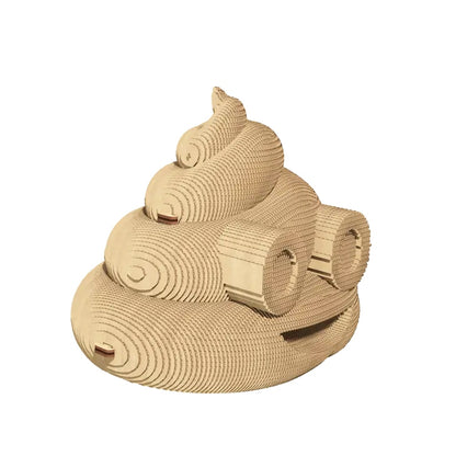 Puzzle 3D Poop Emoji – Sculpture en Carton Recyclé CARTONIC® Cartonic