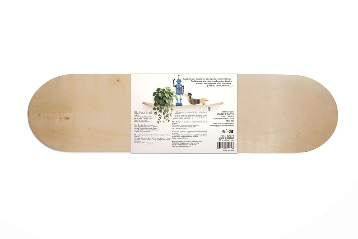 Skate à Décorer – Planche Créative DIY pour Déco Murale Originale GRAINE CREATIVE
