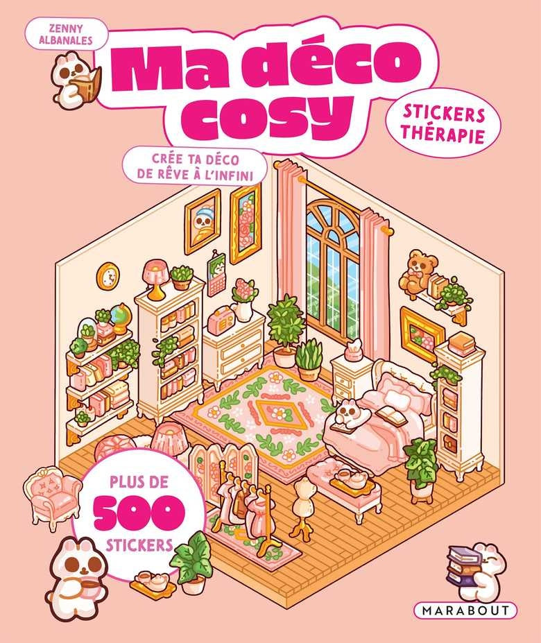 Ma Déco Cosy – Stickers Thérapie | +500 stickers repositionnables & 8 univers cosy Editions Marabout
