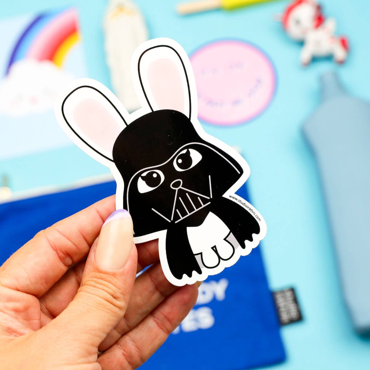 Sticker Star Wars Darth Bunny – Sticker Kawaii Dark Vador Lapin Studio Inktvis B.V.