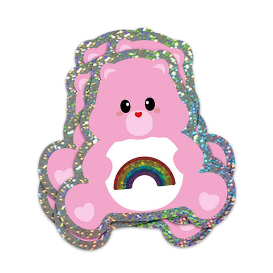 Autocollant pailleté Care Bear avec arc-en-ciel Studio Inktvis B.V.