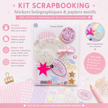 Journaling Kit Kawaii – Kit Complet Scrapbooking & Bullet Journal Liviaa.studio