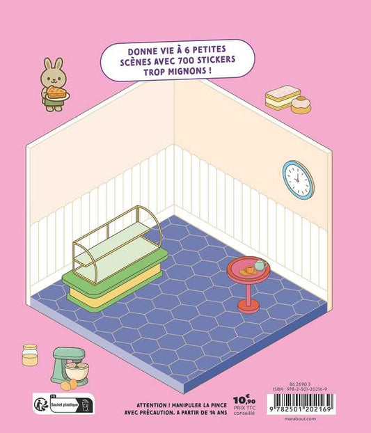 Cozy Stickers – Ma Petite Boulangerie | 700 stickers repositionnables & 7 scènes à créer Editions Marabout