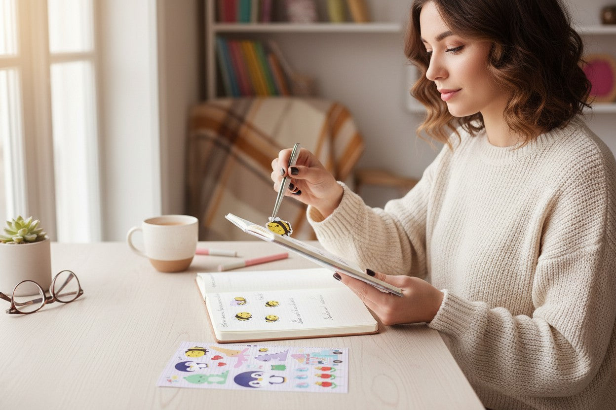 Autocollants kawaii pingouin pour scrapbooking et carnet créatif