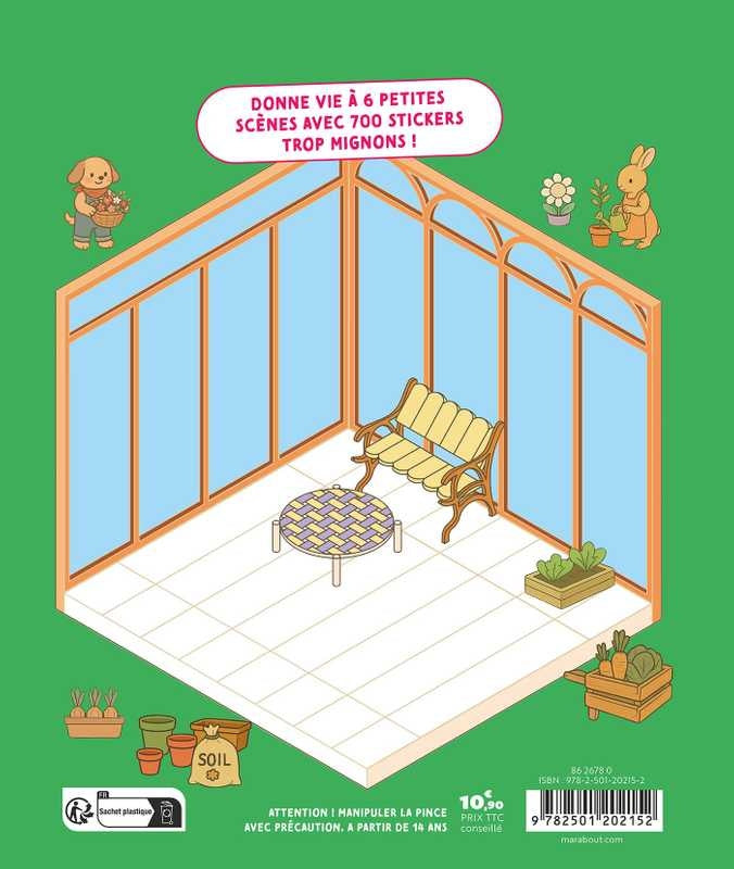Cozy Stickers – Mon Petit Jardin | 700 stickers repositionnables & 7 scènes à créer Editions Marabout