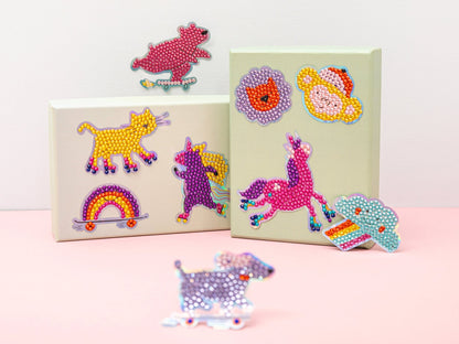 Kit Diamond Painting Kids Stickers Cool Ride – 12 Autocollants à Strass pour Enfants dès 5 ans LA PETITE EPICERIE