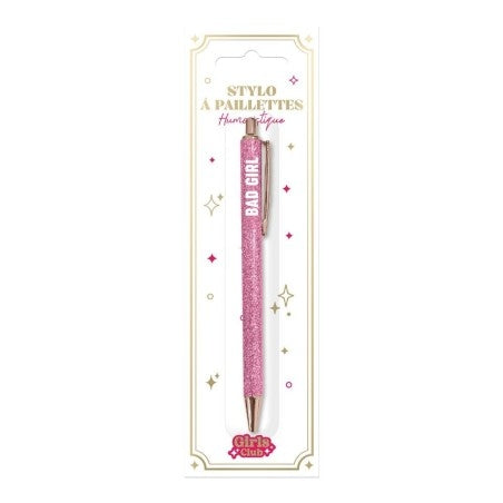 stylo pailleté bad girl petit cadeau original pour femme ou ado