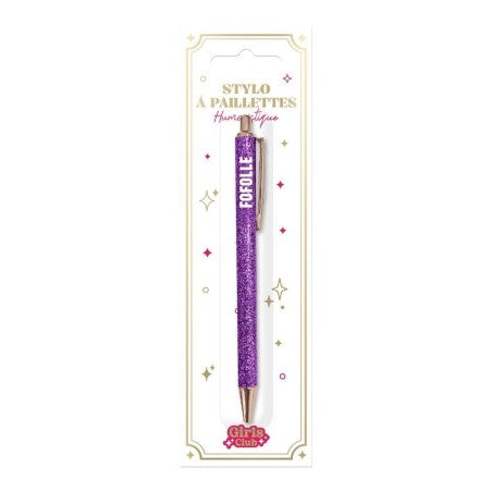 stylo fantaisie pailleté Fofolle petit cadeau original pour femme