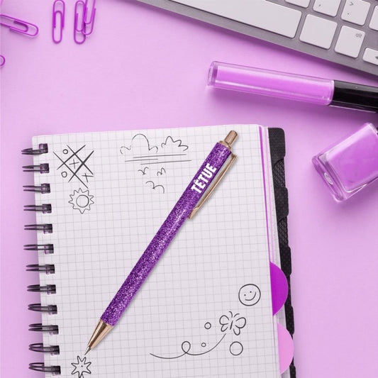 Stylo à paillettes Têtue – Stylo fantaisie humour | Joy Cadeaux JOY!