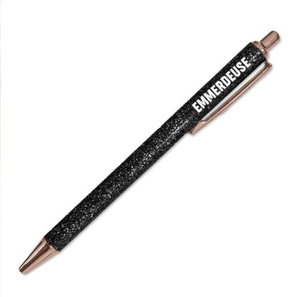 Stylo à paillettes Emmerdeuse – Stylo fantaisie humour | Joy Cadeaux JOY!