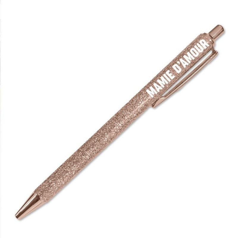 Stylo paillettes Mamie d’Amour rose – Cadeau mamie | Joy Cadeaux JOY!