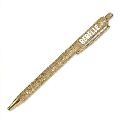 Stylo paillettes Rebelle or – Stylo fantaisie brillant | Joy Cadeaux JOY!