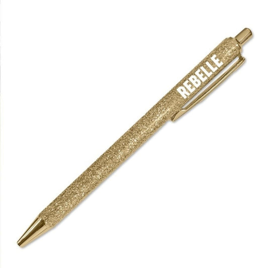 Stylo paillettes Rebelle or – Stylo fantaisie brillant | Joy Cadeaux JOY!