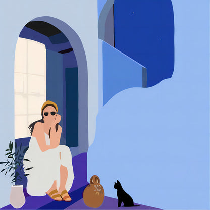 Kit Anniversaire Ado Peinture par Numéros – Lot de 6 à 12 Kits 30x30 cm Voyage à Chefchaouen JOY!