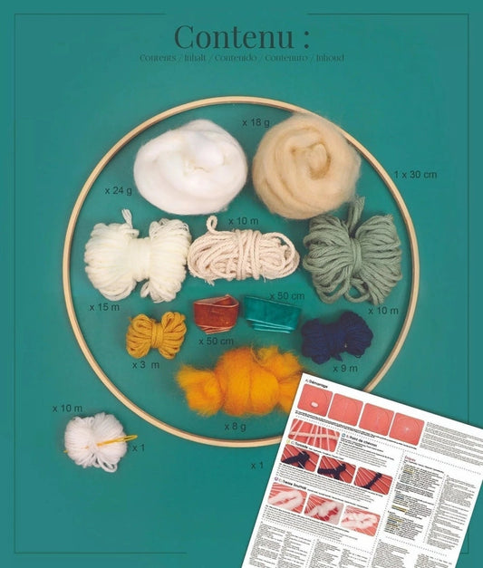 Kit Métier à Tisser Rond Nature – Tissage Mural DIY Bohème GRAINE CREATIVE