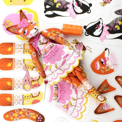 Kit de Couture Dolly – Frances la Renarde & Bea (Miss Ella) | Tissu bio, patron & pas-à-pas Miss Ella