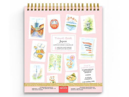 Travel Book – Carnet Aquarelle Japon 🇯🇵 Voyage créatif à peindre La Petite Épicerie LA PETITE EPICERIE