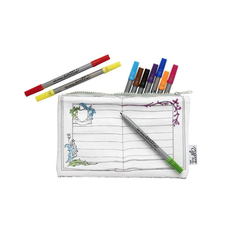 Trousse à colorier Contes de fées lavable – Trousse créative avec feutres eatsleepdoodle EU