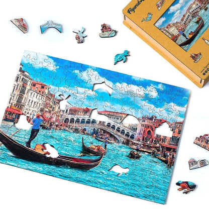 Puzzle en Bois Adulte - Le Canal de Venise Figured'art