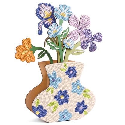 Vase décoratif DIY inspiré du diamond painting avec strass