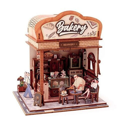 Maquette 3D Bois Vitrine Bakehouse – Boulangerie Miniature Lumineuse DIY GRAINE CREATIVE
