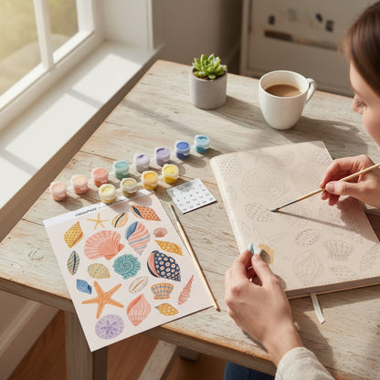Notebook à Peindre – Coquillage 🐚 | Carnet créatif à personnaliser | La Petite Épicerie LA PETITE EPICERIE